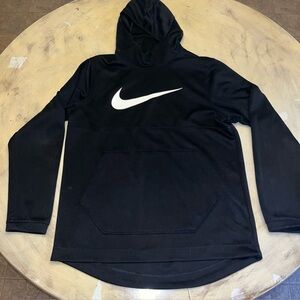 Nike Dri Fit Therma Pullover Hoodie Mens Medium  Black Big Swoosh 925634